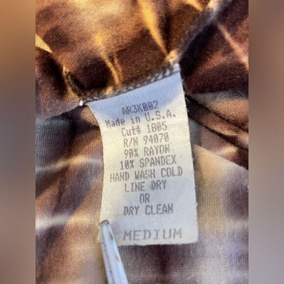 Three Dots Tie Dye Skirt Brown M - Picture 6 of 6